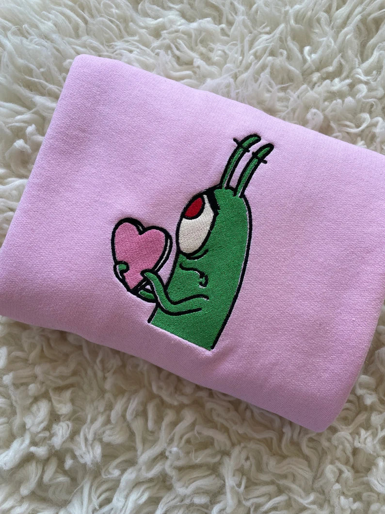 PLANKTON HEART EMBROIDERED CREW NECK / HOODIE