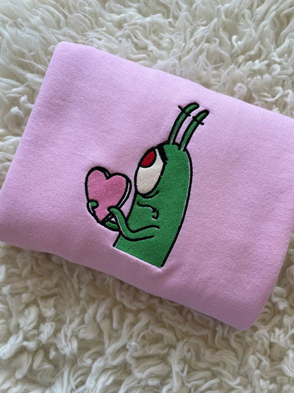 PLANKTON HEART EMBROIDERED CREW NECK / HOODIE