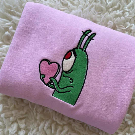 PLANKTON HEART EMBROIDERED CREW NECK / HOODIE
